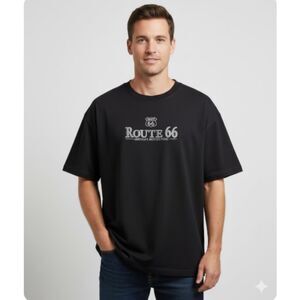 Route 66 T Shirt  America’s Mother Road Vintage Mens Embroidered Alstyle Sz XL